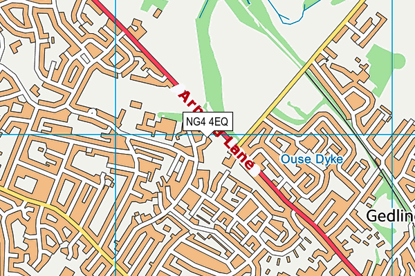 NG4 4EQ map - OS VectorMap District (Ordnance Survey)