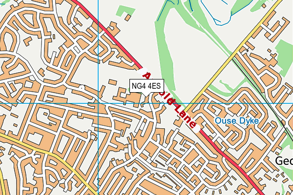 NG4 4ES map - OS VectorMap District (Ordnance Survey)