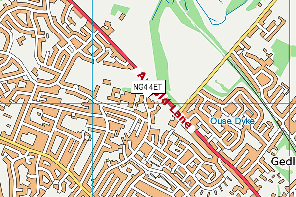 NG4 4ET map - OS VectorMap District (Ordnance Survey)