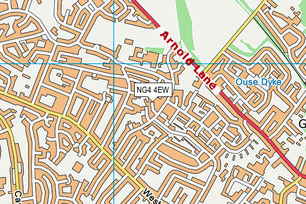 NG4 4EW map - OS VectorMap District (Ordnance Survey)
