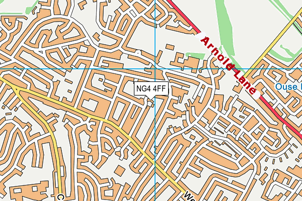 NG4 4FF map - OS VectorMap District (Ordnance Survey)