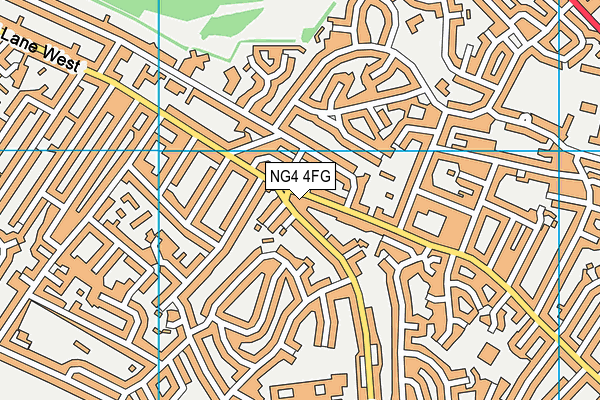 NG4 4FG map - OS VectorMap District (Ordnance Survey)