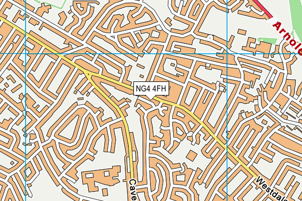 NG4 4FH map - OS VectorMap District (Ordnance Survey)