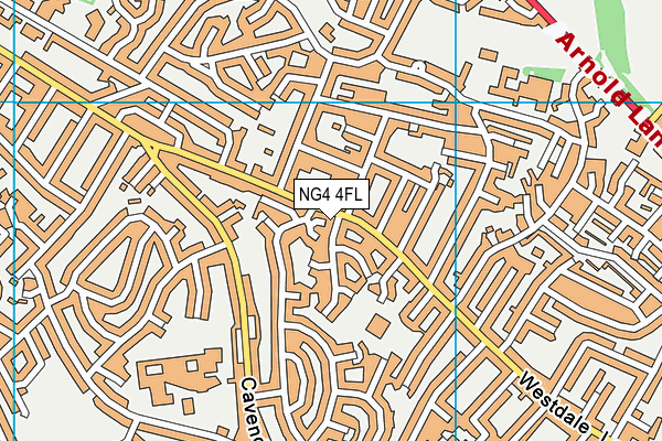 NG4 4FL map - OS VectorMap District (Ordnance Survey)