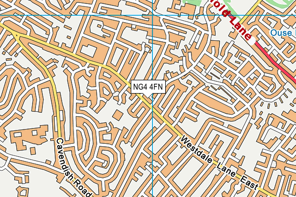 NG4 4FN map - OS VectorMap District (Ordnance Survey)