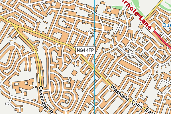NG4 4FP map - OS VectorMap District (Ordnance Survey)