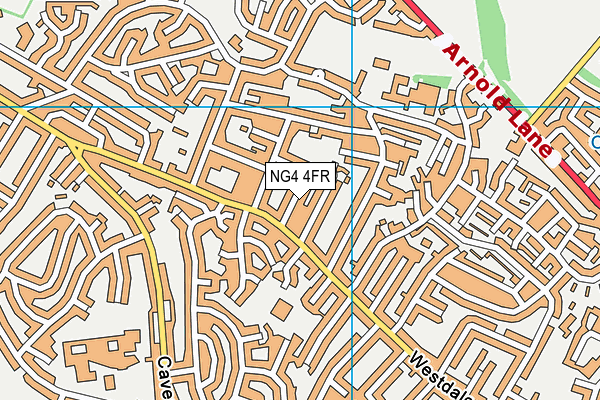 NG4 4FR map - OS VectorMap District (Ordnance Survey)