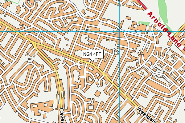 NG4 4FT map - OS VectorMap District (Ordnance Survey)