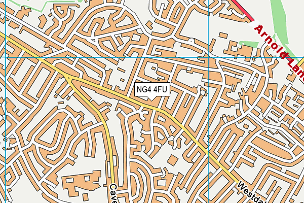 NG4 4FU map - OS VectorMap District (Ordnance Survey)