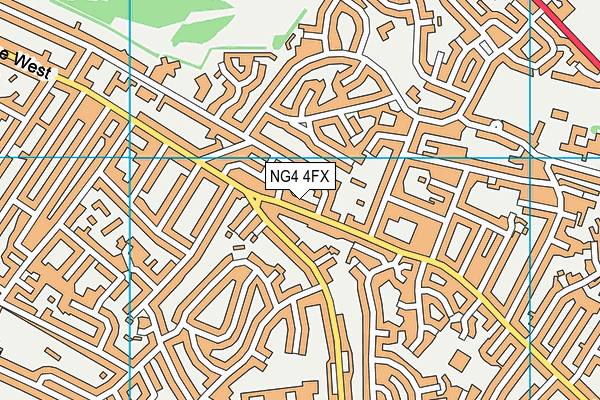 NG4 4FX map - OS VectorMap District (Ordnance Survey)