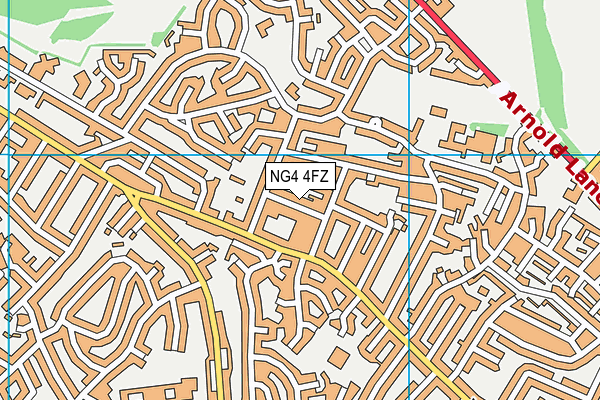 NG4 4FZ map - OS VectorMap District (Ordnance Survey)