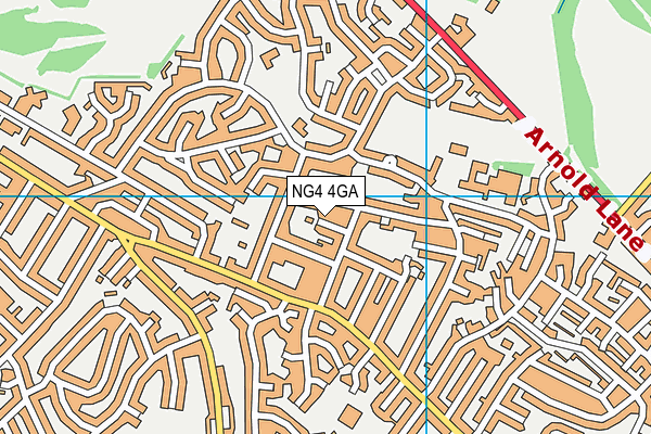 NG4 4GA map - OS VectorMap District (Ordnance Survey)