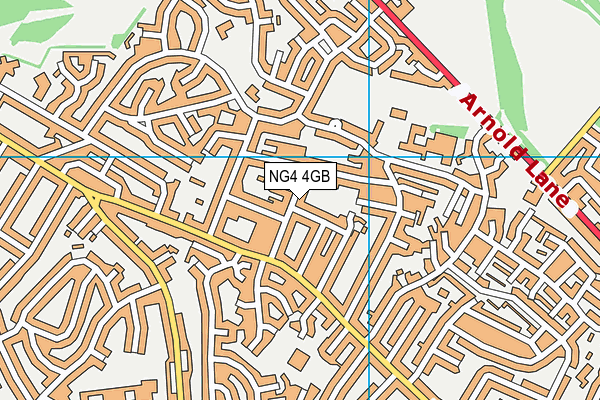 NG4 4GB map - OS VectorMap District (Ordnance Survey)