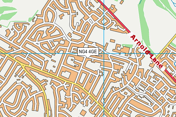 NG4 4GE map - OS VectorMap District (Ordnance Survey)