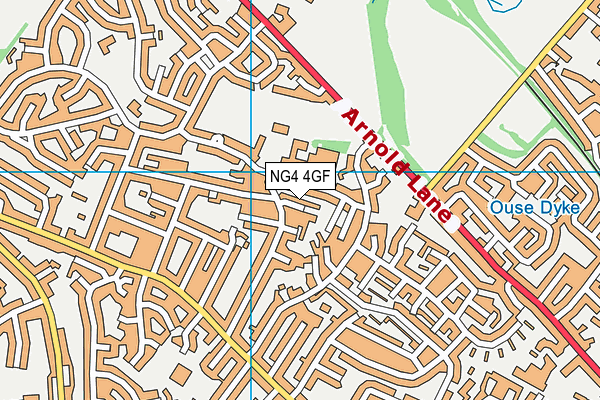 NG4 4GF map - OS VectorMap District (Ordnance Survey)