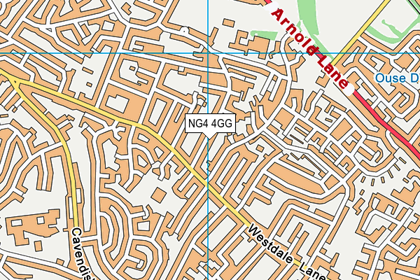 NG4 4GG map - OS VectorMap District (Ordnance Survey)