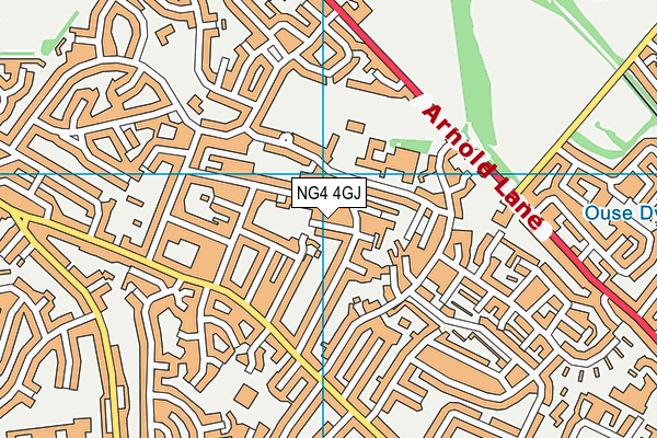 NG4 4GJ map - OS VectorMap District (Ordnance Survey)