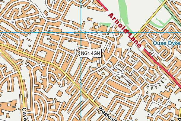 NG4 4GN map - OS VectorMap District (Ordnance Survey)