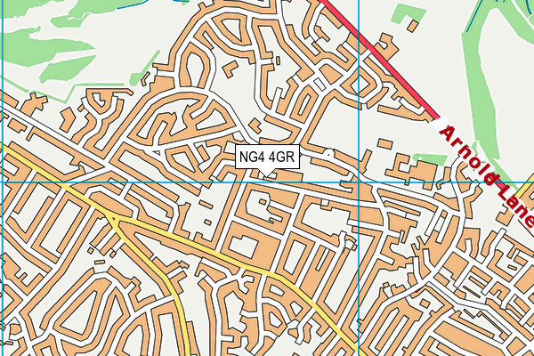 NG4 4GR map - OS VectorMap District (Ordnance Survey)