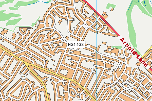 NG4 4GS map - OS VectorMap District (Ordnance Survey)