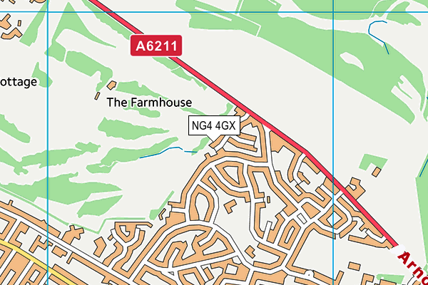 NG4 4GX map - OS VectorMap District (Ordnance Survey)