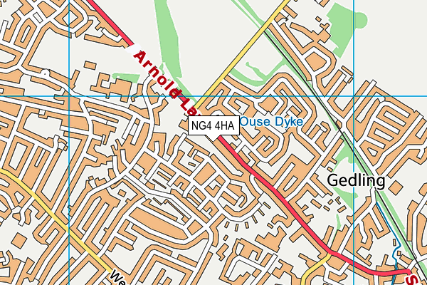 NG4 4HA map - OS VectorMap District (Ordnance Survey)