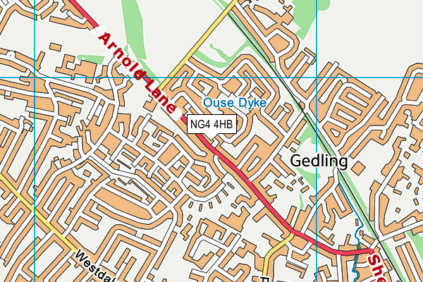 NG4 4HB map - OS VectorMap District (Ordnance Survey)