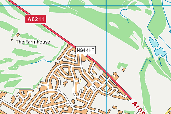 NG4 4HF map - OS VectorMap District (Ordnance Survey)