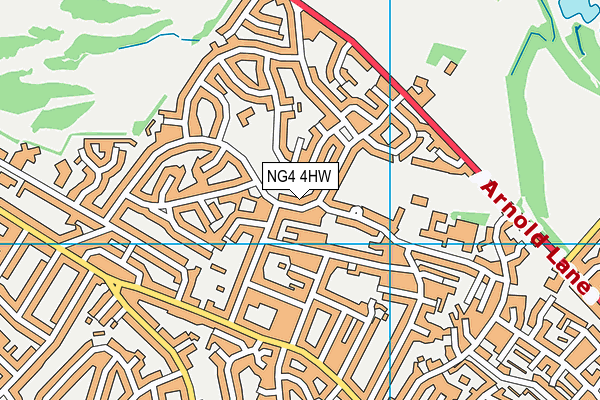 NG4 4HW map - OS VectorMap District (Ordnance Survey)