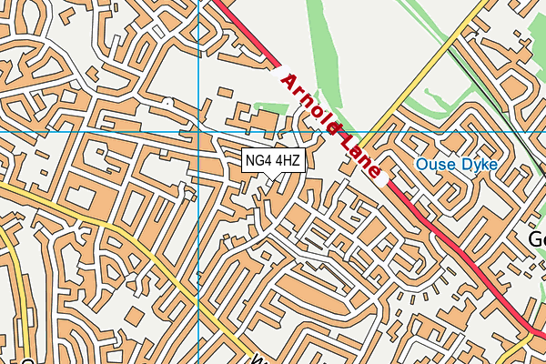 NG4 4HZ map - OS VectorMap District (Ordnance Survey)