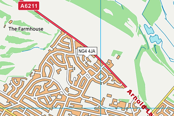 NG4 4JA map - OS VectorMap District (Ordnance Survey)