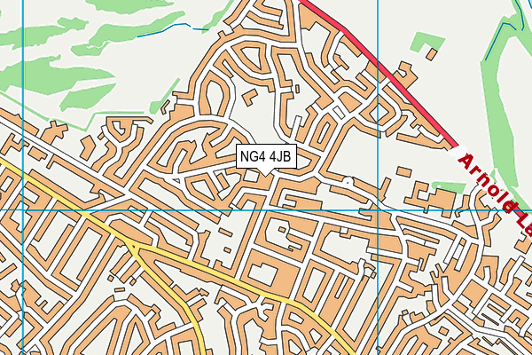 NG4 4JB map - OS VectorMap District (Ordnance Survey)