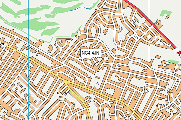 NG4 4JN map - OS VectorMap District (Ordnance Survey)