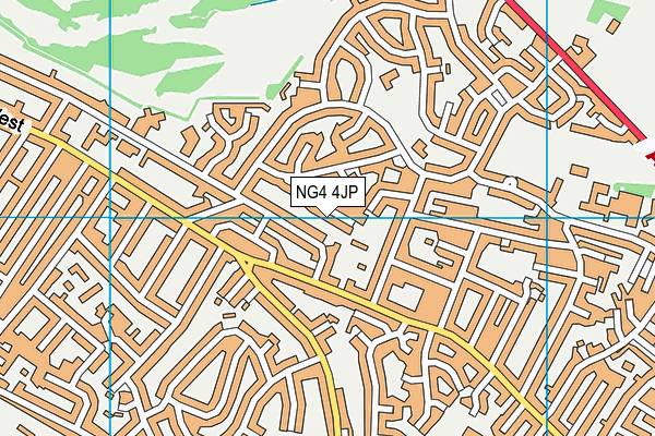 NG4 4JP map - OS VectorMap District (Ordnance Survey)