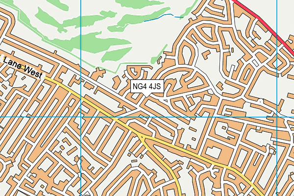 NG4 4JS map - OS VectorMap District (Ordnance Survey)