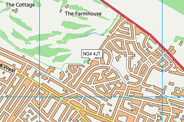 NG4 4JT map - OS VectorMap District (Ordnance Survey)