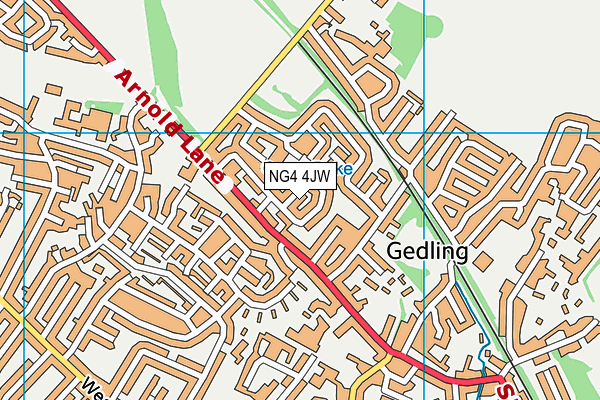 NG4 4JW map - OS VectorMap District (Ordnance Survey)