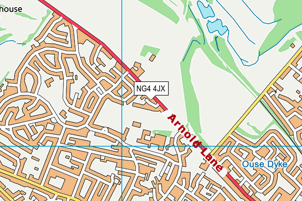 NG4 4JX map - OS VectorMap District (Ordnance Survey)