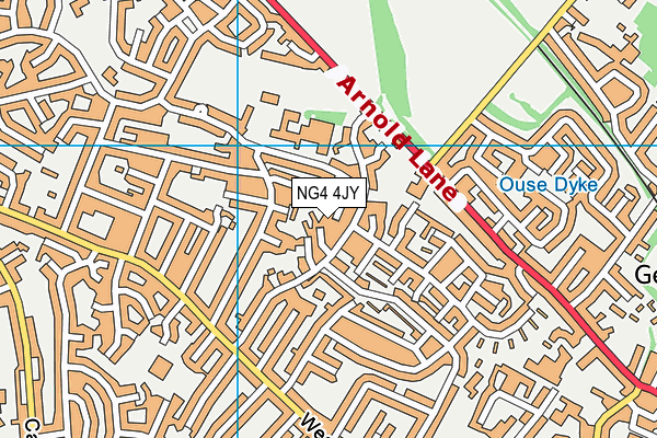 NG4 4JY map - OS VectorMap District (Ordnance Survey)