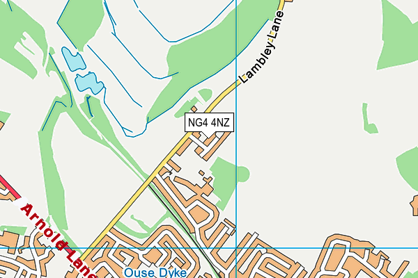 NG4 4NZ map - OS VectorMap District (Ordnance Survey)