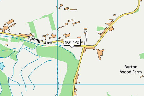 NG4 4PD map - OS VectorMap District (Ordnance Survey)