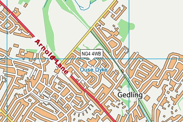 NG4 4WB map - OS VectorMap District (Ordnance Survey)