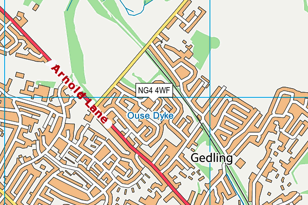 NG4 4WF map - OS VectorMap District (Ordnance Survey)