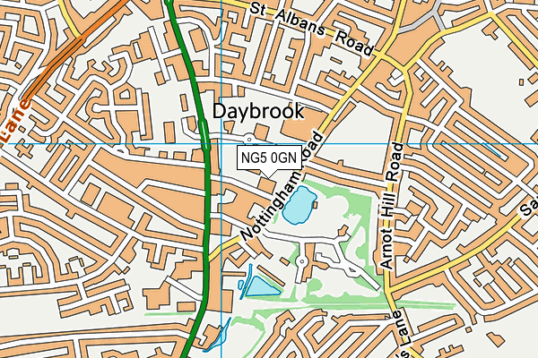 NG5 0GN map - OS VectorMap District (Ordnance Survey)