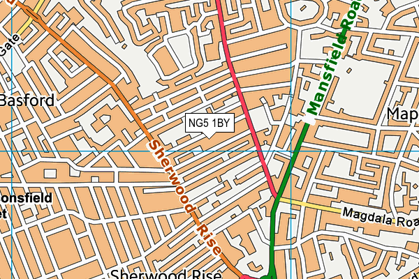 NG5 1BY map - OS VectorMap District (Ordnance Survey)