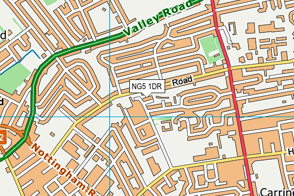 NG5 1DR map - OS VectorMap District (Ordnance Survey)