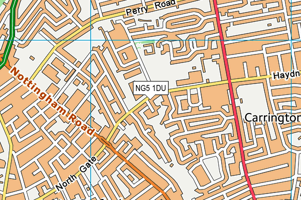 NG5 1DU map - OS VectorMap District (Ordnance Survey)