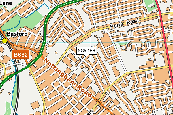 NG5 1EH map - OS VectorMap District (Ordnance Survey)