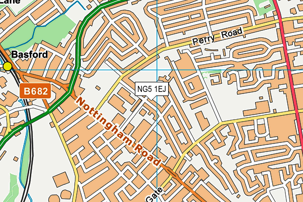 NG5 1EJ map - OS VectorMap District (Ordnance Survey)