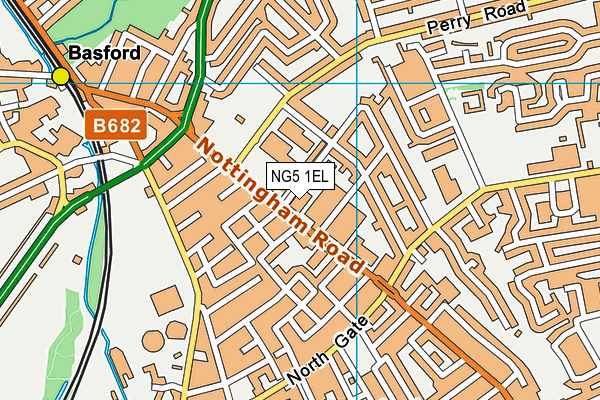 NG5 1EL map - OS VectorMap District (Ordnance Survey)